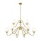 Z-Lite Gianna Chandelier, 9-Light, 46 In.W x 28.25 In.H, Modern Gold/White 7509-9-46MGLD - alternate 3